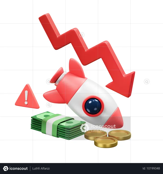 Market Crash  3D Illustration