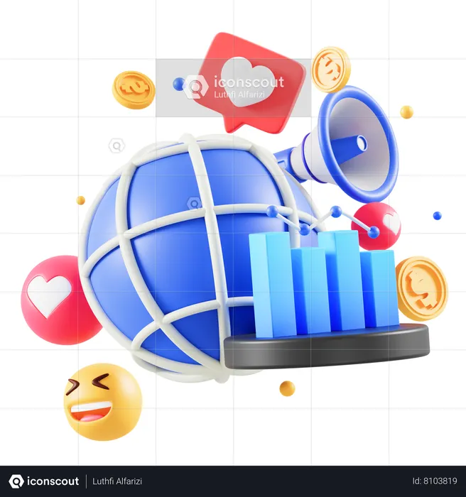 Market Growth  3D Icon