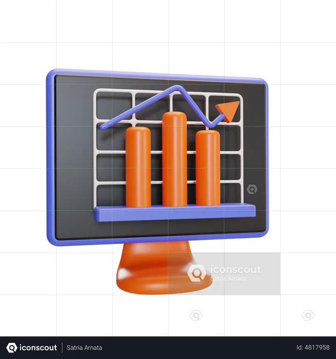 Market Growth  3D Icon