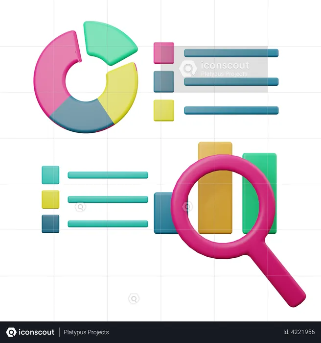 Market Research  3D Illustration