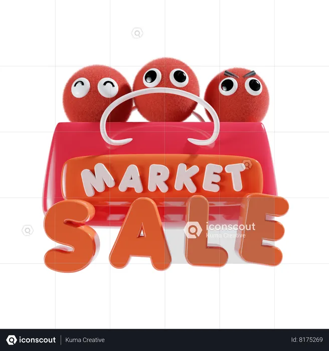 Market Sale  3D Icon