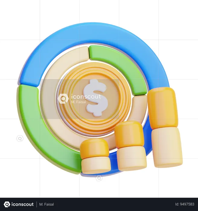 Market Size  3D Icon