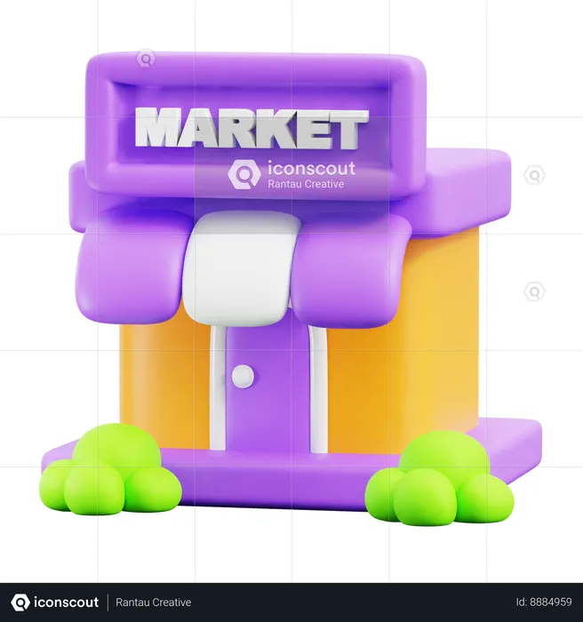 Market store  3D Icon