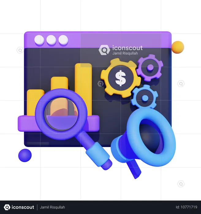 Marketing Analysis  3D Icon