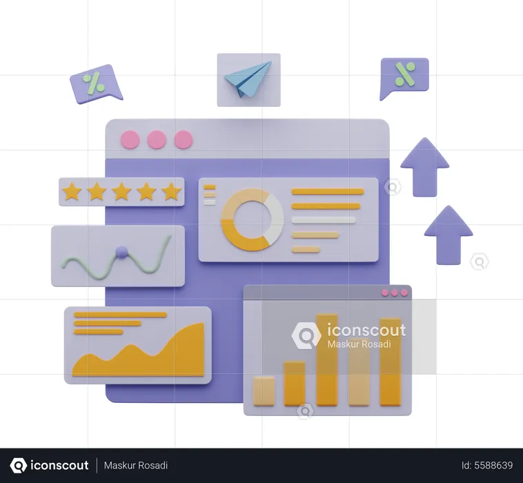 Marketing Analysis  3D Illustration