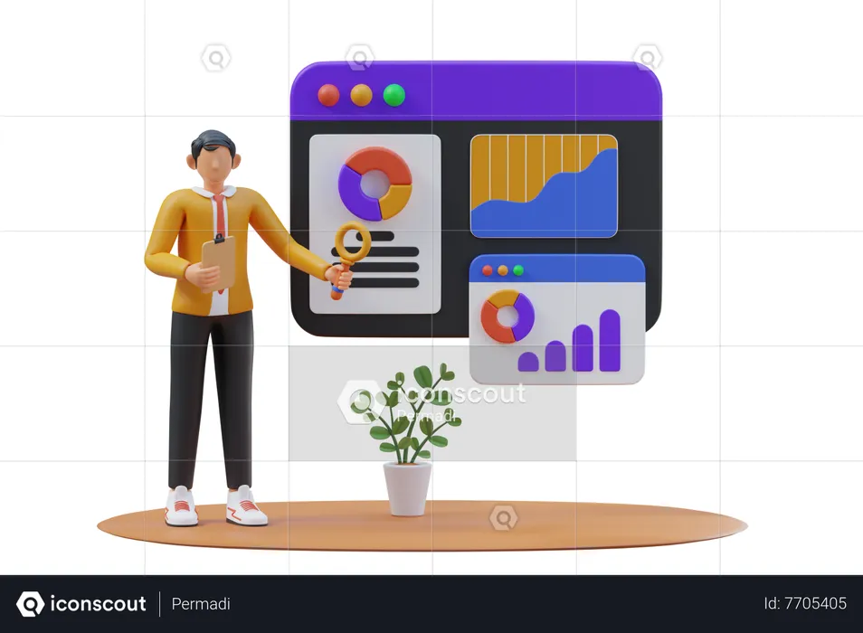 Marketing Analysis  3D Illustration