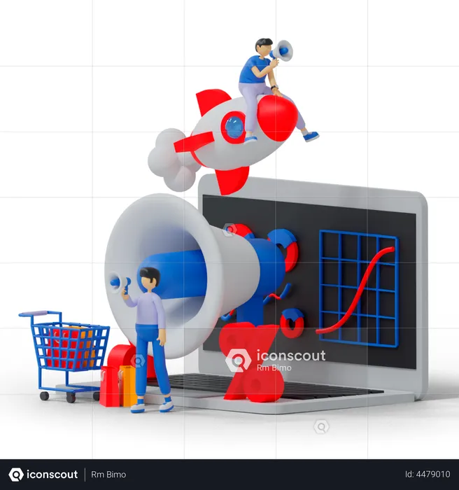 Marketing Analytics  3D Illustration