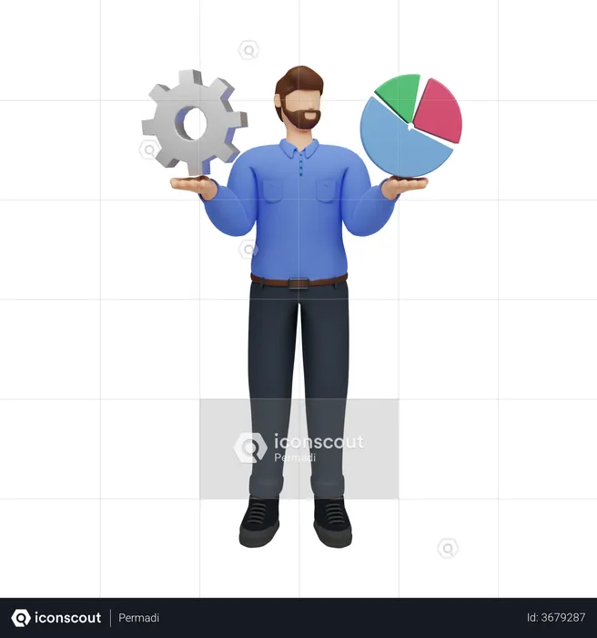 Marketing Analyzer  3D Illustration