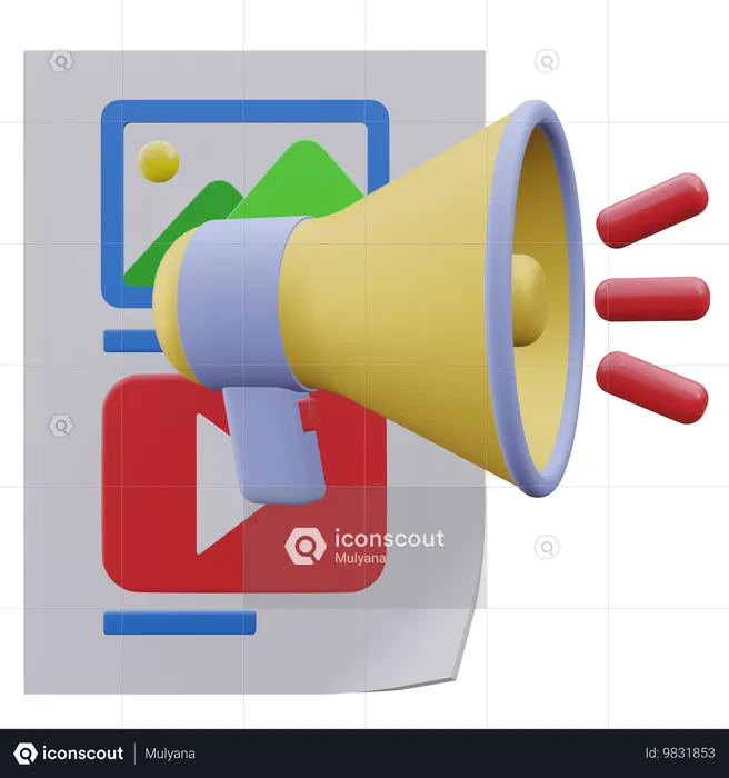 Marketingmitteilung  3D Icon