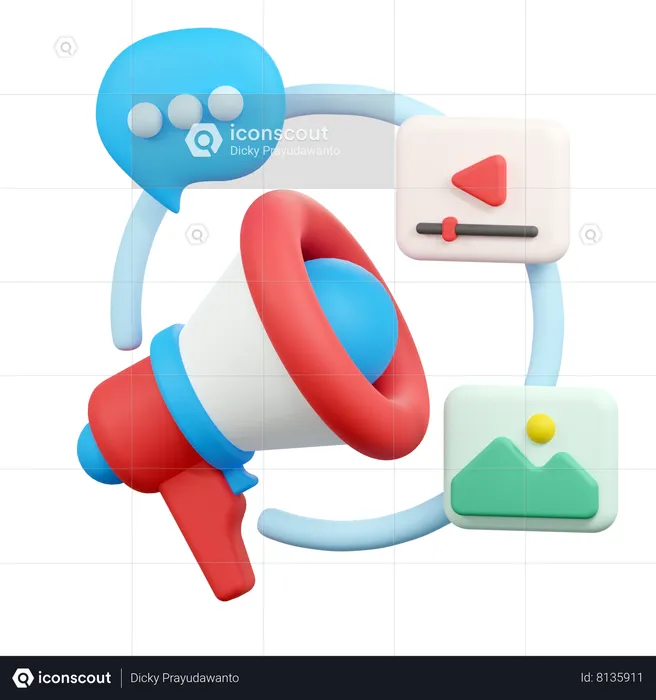 Marketing campaign  3D Icon