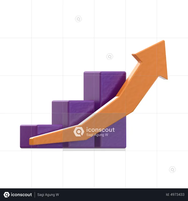 Croissance marketing  3D Icon