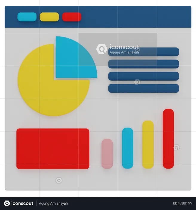 Marketing Dashboard  3D Illustration