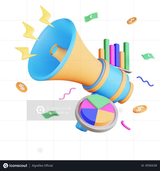 Marketing data  3D Illustration