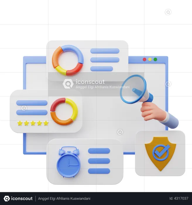 Marketing Data  3D Illustration