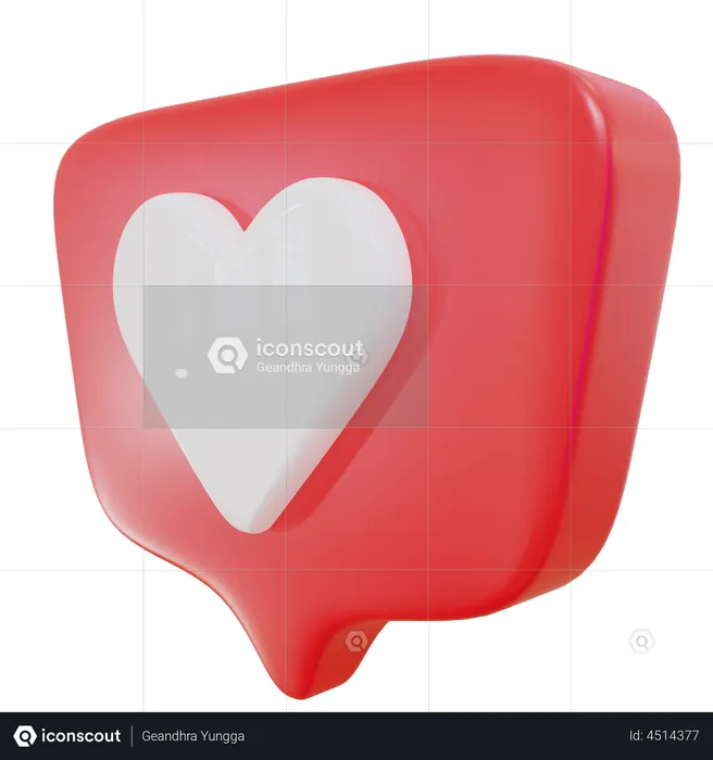 Amor bate-papo  3D Icon