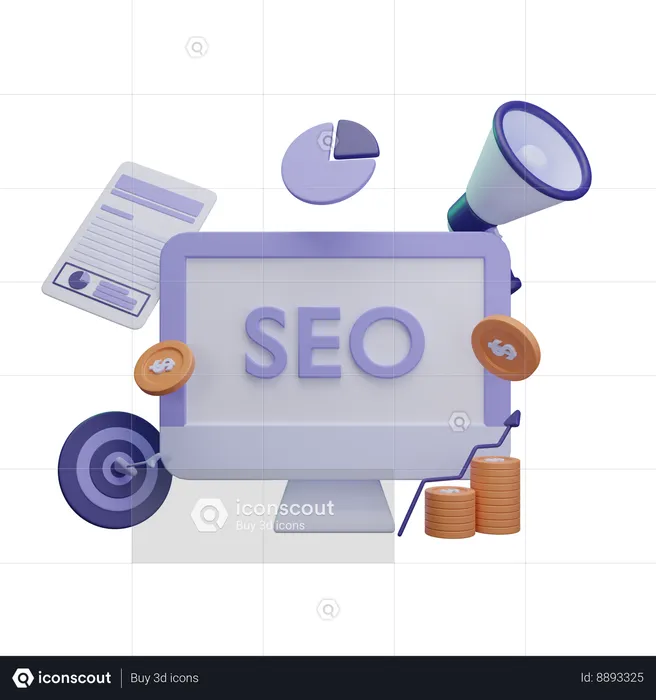 Marketing digital  3D Icon