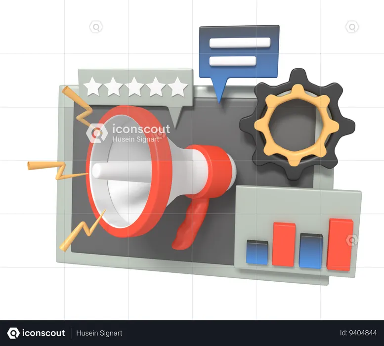 Marketing digital  3D Icon