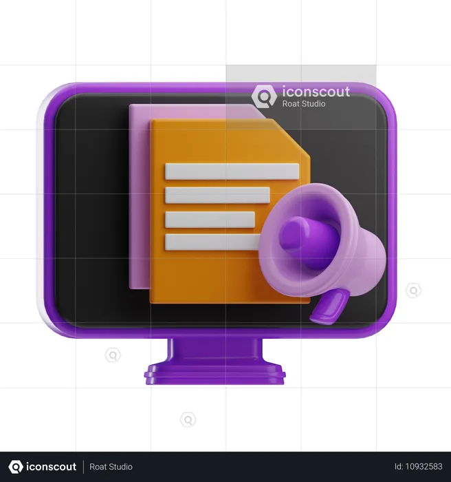 Marketing digital  3D Icon