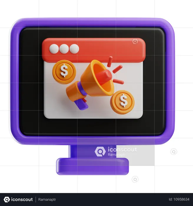 Marketing digital  3D Icon