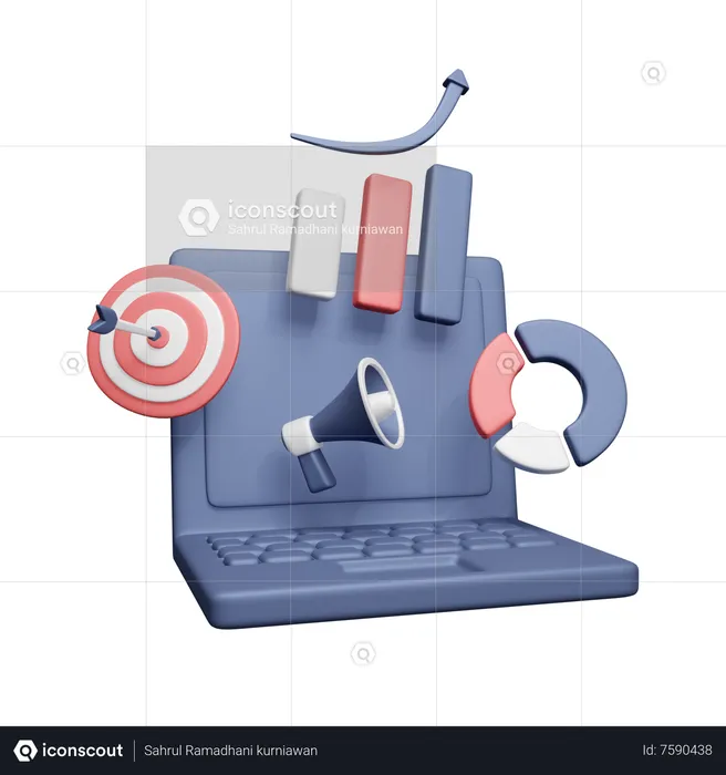 Marketing en ligne  3D Icon