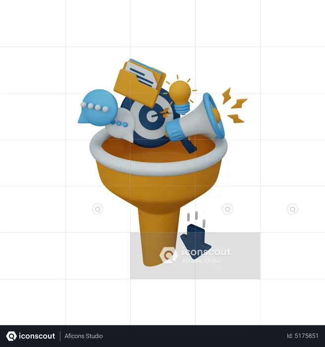 Marketing funnel  3D Icon
