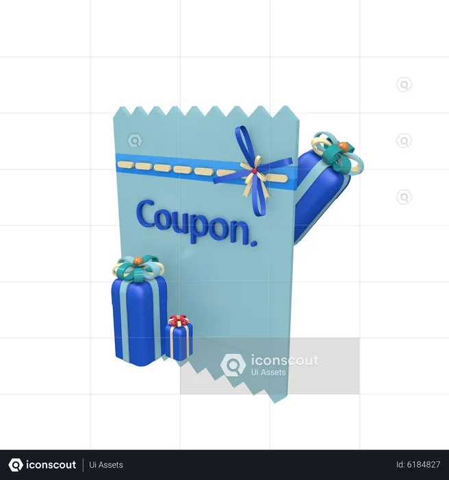 Marketing giveaway with coupon  3D Icon