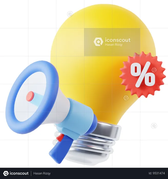 Marketing idea  3D Icon