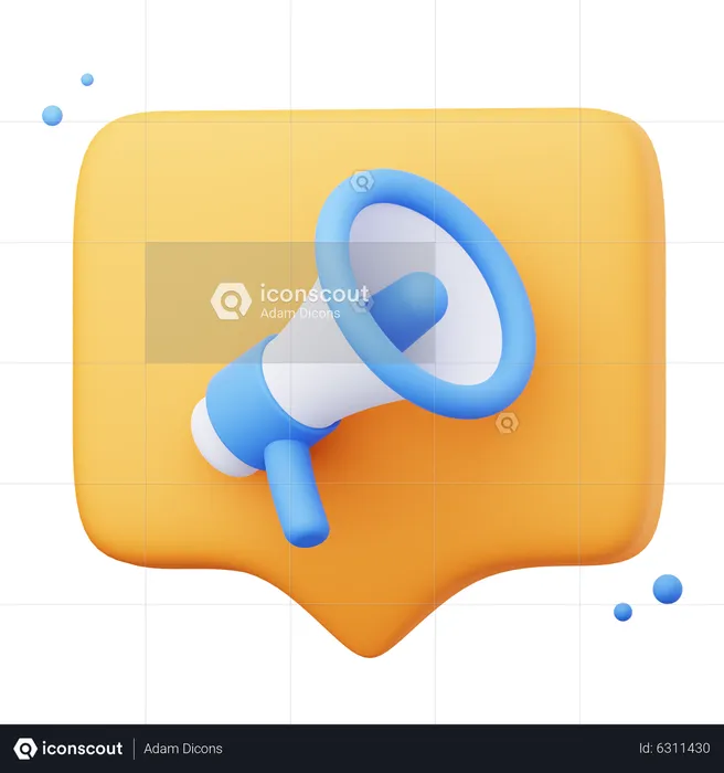 Marketing message  3D Icon