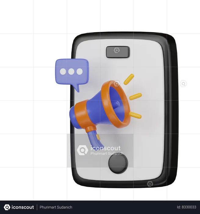 Marketing mobile  3D Icon