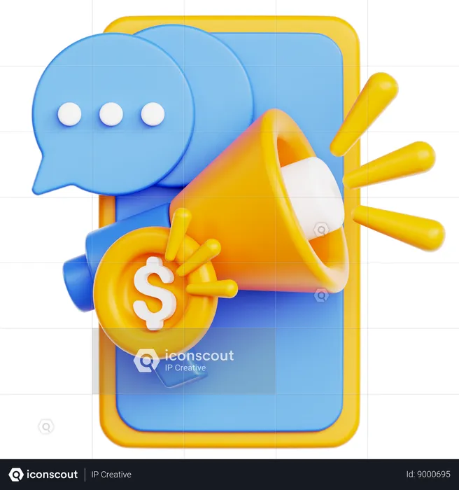 Marketing mobile  3D Icon