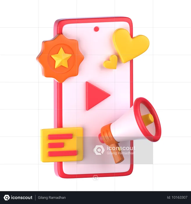 Marketing mobile  3D Icon