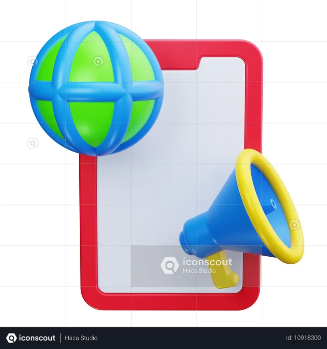 Marketing mobile  3D Icon