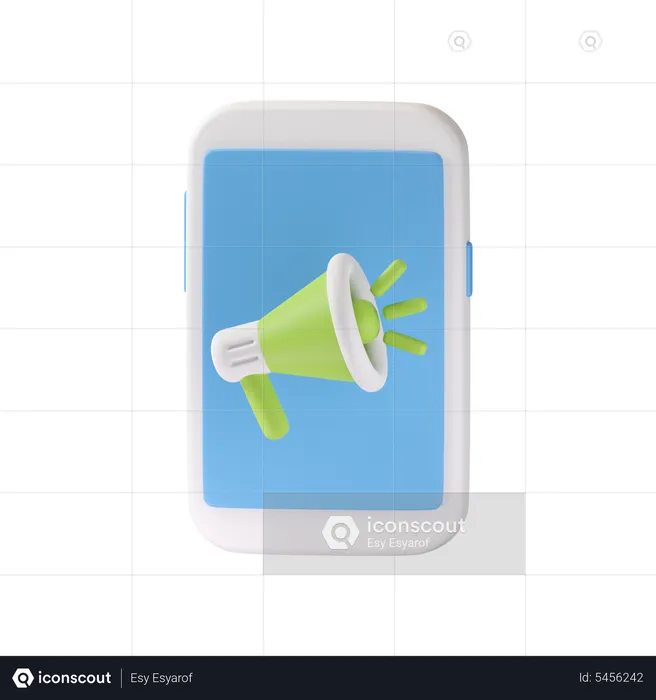 Marketing mobile  3D Icon