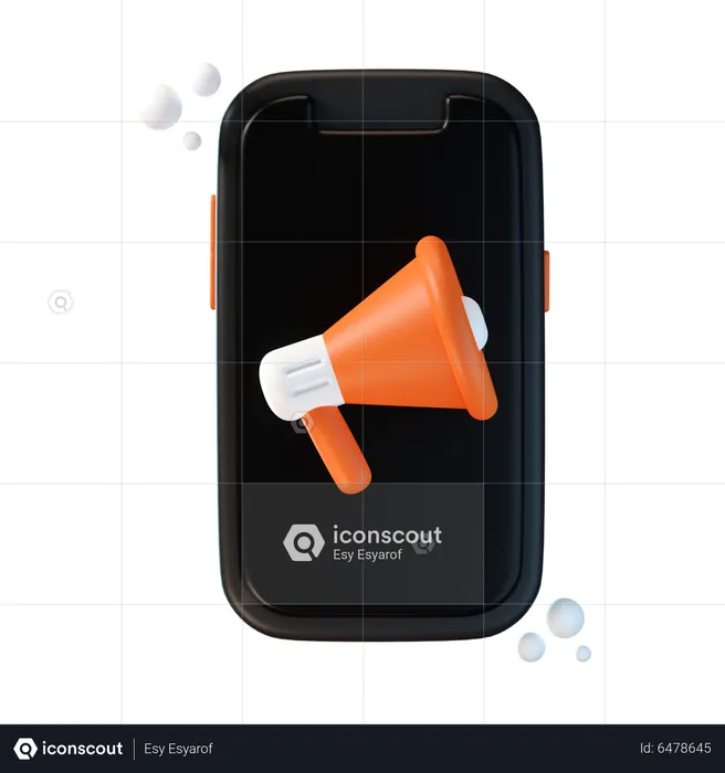 Marketing mobile  3D Icon