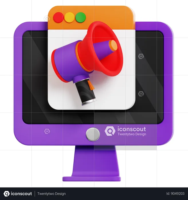 Marketing on-line  3D Icon