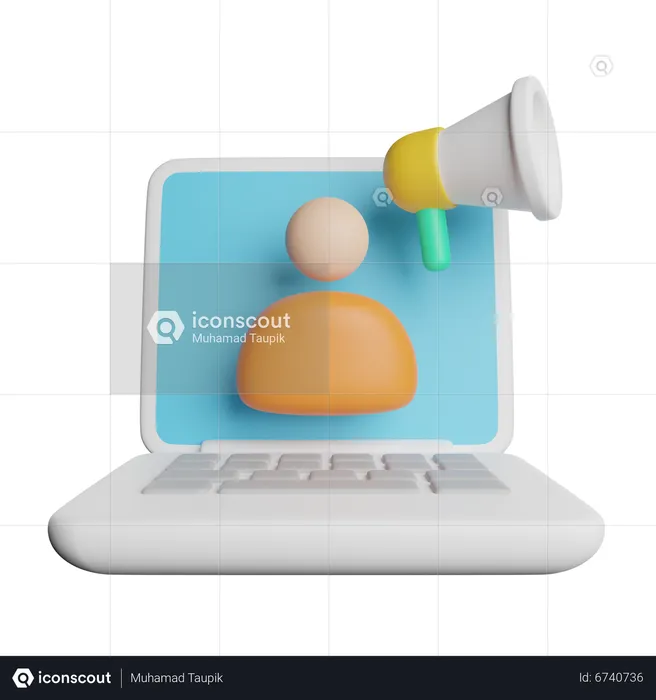 Marketing on-line  3D Icon