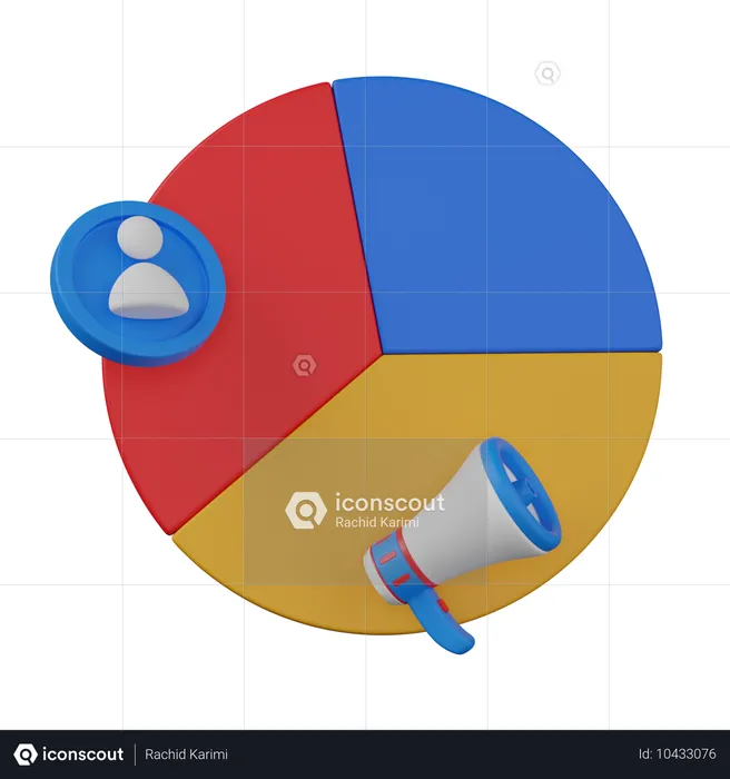 Marketing Pie Chart  3D Icon