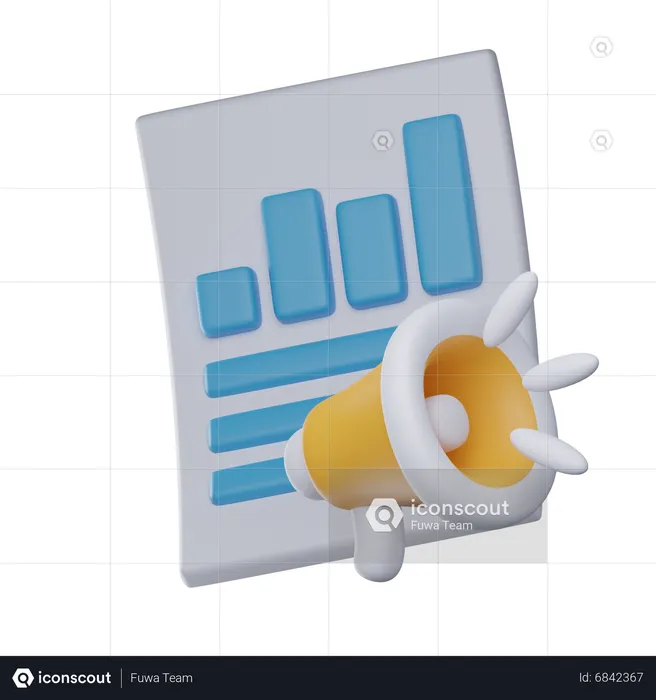 Marketing Report  3D Icon