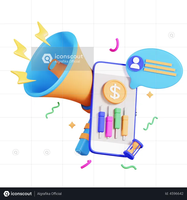 Marketing Revenue  3D Illustration