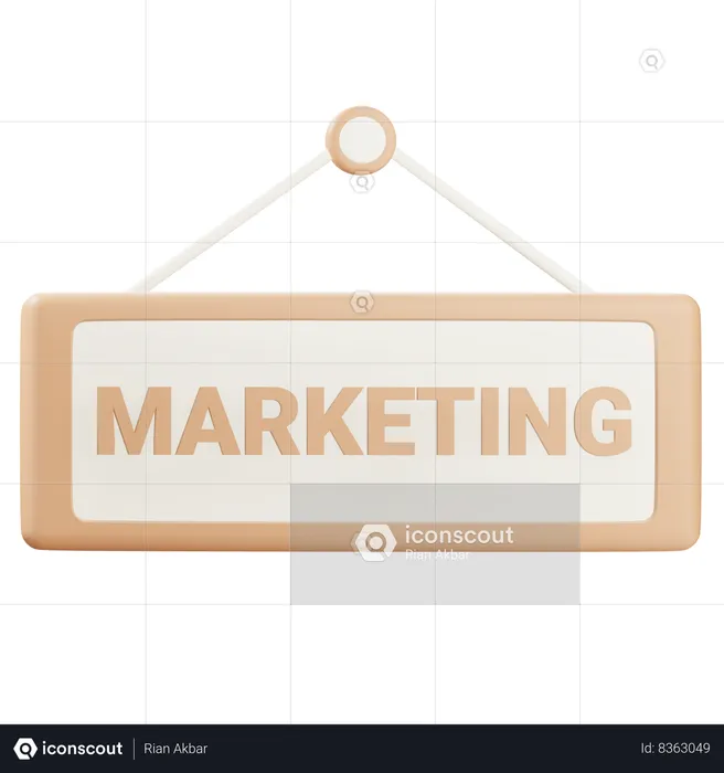 Marketing Sign  3D Icon