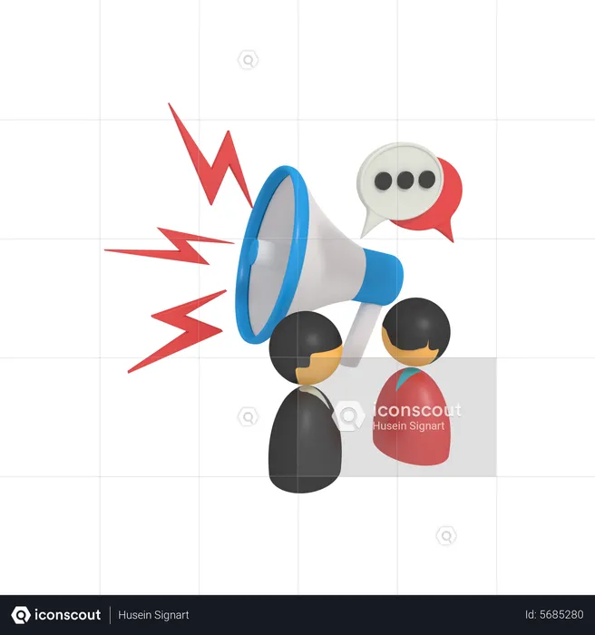 Marketing Talk  3D Icon