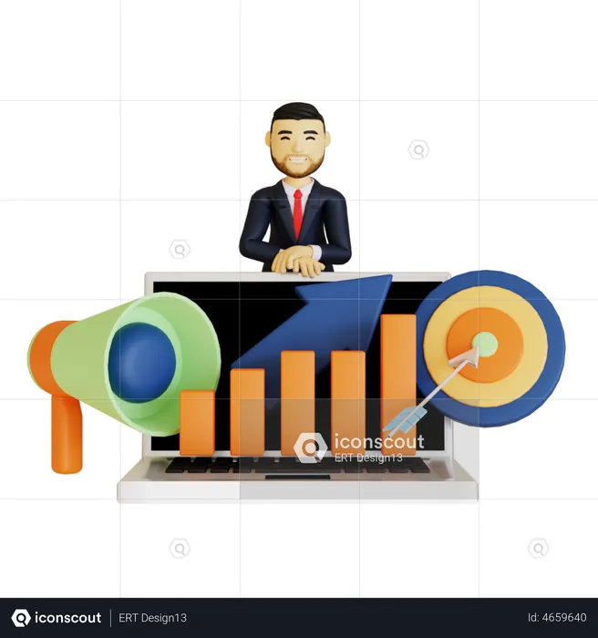 Marketing Target  3D Illustration