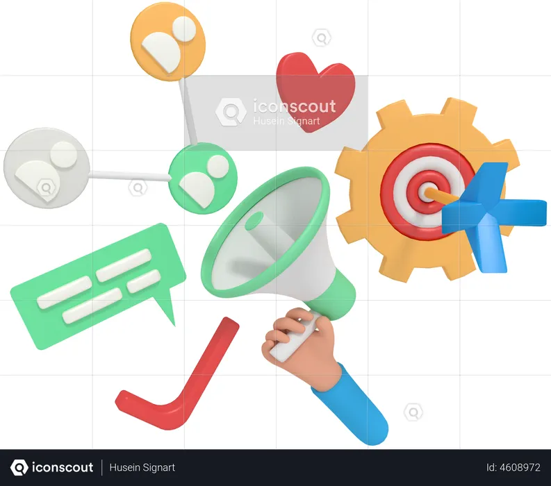 Marketing target  3D Illustration