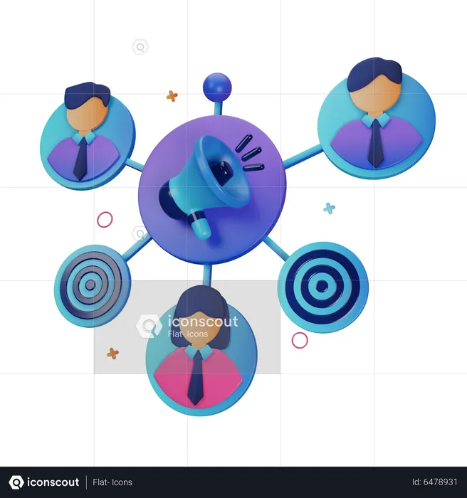 Marketing Team  3D Icon