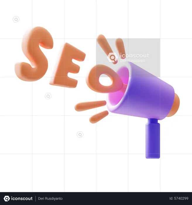 Marketing Using Seo  3D Icon