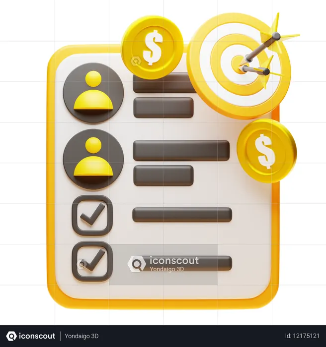 Marketingplan  3D Icon