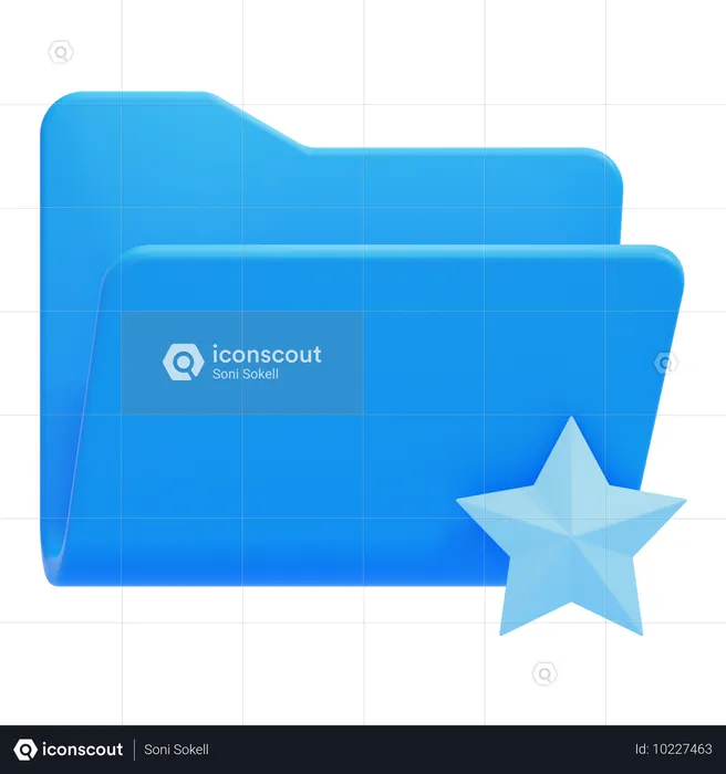 Markierter Ordner  3D Icon