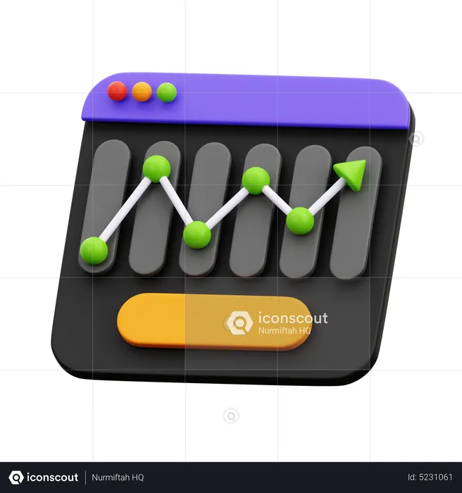 Marktanalysediagramm  3D Icon