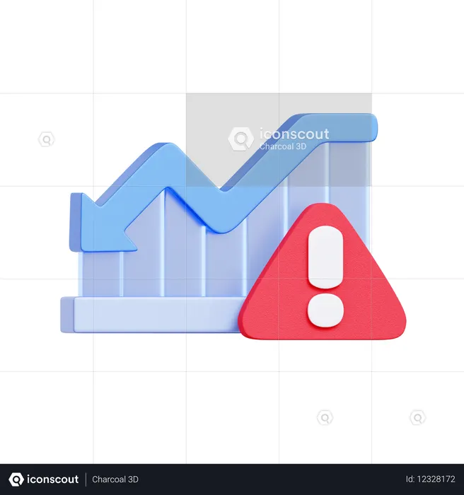 Marktrückgangsrisiko  3D Icon