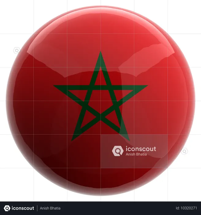 Maroc Flag 3D Icon